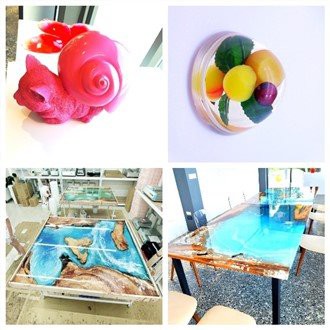 Klar epoxi för att göra River Table